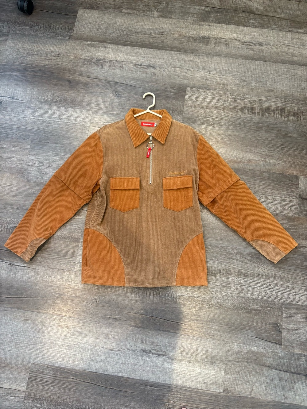 Tombogo Corduroy Adaptable Work Shirt Size Medium
